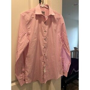 NWT Kenneth Cole Unlisted Men's Dress Shirt Slim Fit Checks and Stripes Size M